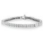 Pulsera con diamantes talla princesa de 1 ct. p.t. en oro blanco de 14K, foto 1