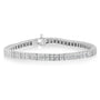 Pulsera con diamantes talla princesa de 1 ct. p.t. en oro blanco de 14K, foto 4