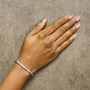 Pulsera con diamantes talla princesa de 1 ct. p.t. en oro blanco de 14K, foto 3