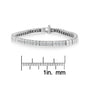 Pulsera con diamantes talla princesa de 1 ct. p.t. en oro blanco de 14K, foto 5