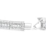 Pulsera tenis de eternidad en línea con diamantes princesa y baguette de 7 7/8 ct. p.t. en oro blanco de 14K, color G-H, claridad SI1-SI2, 7 pulg., foto 2