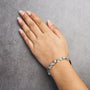 8 1/5 Ct. T.W. Diamond Geometric Twisted Link Bracelet in 14K White Gold, photo 3