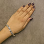 8 5/8 Ct. T.W. Princess and Baguette Diamond Geometric Twist Link Bracelet in 14K White Gold, photo 3