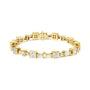 6 3/4 Ct. T.W. Princess and Baguette-Cut Diamond Tennis Bracelet in 14K Yellow Gold, photo 1