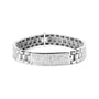 Pulsera tenis para hombre con diamantes princesa invisibles de 12 ct. p.t. en oro blanco de 14K, color G-H, claridad VS1-VS2, 8.5 pulg., foto 1