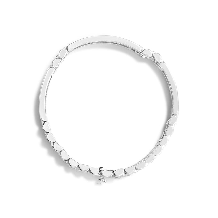 Pulsera tenis para hombre con diamantes princesa invisibles de 12 ct. p.t. en oro blanco de 14K, color G-H, claridad VS1-VS2, 8.5 pulg., foto 4