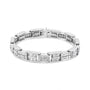 10 5/8 Ct. T.W. Diamond Panel Link Bracelet in 14K White Gold, photo 2