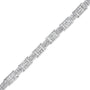 10 5/8 Ct. T.W. Diamond Panel Link Bracelet in 14K White Gold, photo 4