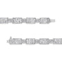 10 5/8 Ct. T.W. Diamond Panel Link Bracelet in 14K White Gold, photo 5