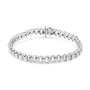 1/4 Ct. T.W. Miracle-Set Round Diamond Composite Open Linked Composite Line Bracelet in Sterling Silver, photo 2