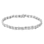 1/4 Ct. T.W. Miracle-Set Diamond Sleek and Open VBracelet in Sterling Silver, photo 2