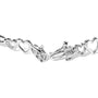 1/5 Ct. T.W. Diamond Double Heart Link Bracelet in Sterling Silver, photo 2