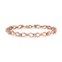1/2 Ct. T.W. Diamond Infinity Link Tennis Bracelet in 10K Rose Gold-Plated Sterling Silver, photo 1