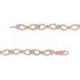 1/2 Ct. T.W. Diamond Infinity Link Tennis Bracelet in 10K Rose Gold-Plated Sterling Silver, photo 5