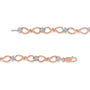 1/2 Ct. T.W. Diamond Infinity Link Tennis Bracelet in 10K Rose Gold-Plated Sterling Silver, photo 6