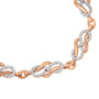 1 Ct. T.W. Diamond Infinity Loop and Swirl Link Bracelet in 10K Rose Gold, photo 2