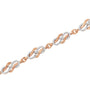 1 Ct. T.W. Diamond Infinity Loop and Swirl Link Bracelet in 10K Rose Gold, photo 4