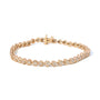 Pulsera tenis de eslabones de corazón Miracle-Set con diamantes de 1 ct. p.t. en plata de ley, foto 1