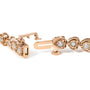 Pulsera tenis de eslabones de corazón Miracle-Set con diamantes de 1 ct. p.t. en plata de ley, foto 4