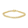 Pulsera tenis de eslabones de corazón Miracle-Set con diamantes de 1 ct. p.t. en plata de ley, foto 2