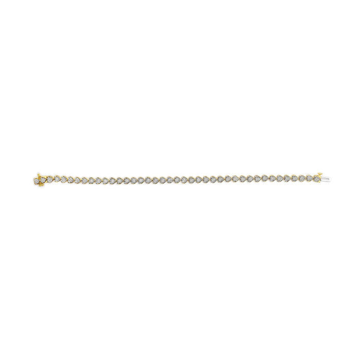 Pulsera tenis de eslabones de corazón Miracle-Set con diamantes de 1 ct. p.t. en plata de ley, foto 11
