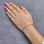 Pulsera tenis de eslabones de corazón Miracle-Set con diamantes de 1 ct. p.t. en plata de ley, foto 8