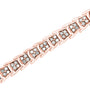 Pulsera tenis de eslabones chevron de fantasía en forma de abanico con diamantes de 2 ct. p.t. en plata de ley, foto 5