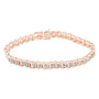 Pulsera tenis de eslabones chevron de fantasía en forma de abanico con diamantes de 2 ct. p.t. en plata de ley, foto 11