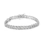 2 Ct. T.W. Diamond Fan-Shaped Link Tennis Bracelet in 10K White Gold, photo 1