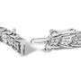 Pulsera tenis de eslabones chevron de fantasía en forma de abanico con diamantes de 2 ct. p.t. en plata de ley, foto 4