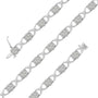 1 Ct. T.W. Rose-Cut Diamond Love Locks Link Bracelet in Sterling Silver, photo 2