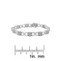 1 Ct. T.W. Rose-Cut Diamond Love Locks Link Bracelet in Sterling Silver, photo 5