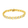 Pulsera Xoxo con diamantes de 2 ct. p.t. en plata de ley bañada en oro amarillo de 10K, foto 2