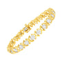 Pulsera Xoxo con diamantes de 2 ct. p.t. en plata de ley bañada en oro amarillo de 10K, foto 4