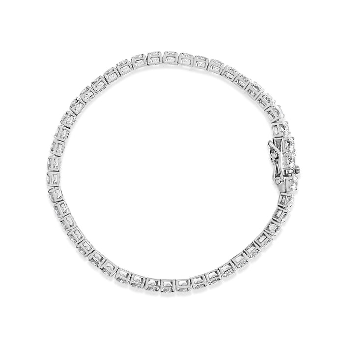 Lab-Grown Round Diamond Four-Prong Tennis Bracelet in 14K Gold, photo 41