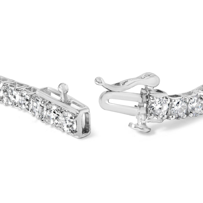 Pulsera tenis con diamantes naturales de 5 ct. p.t. en oro blanco de 10K, foto 2