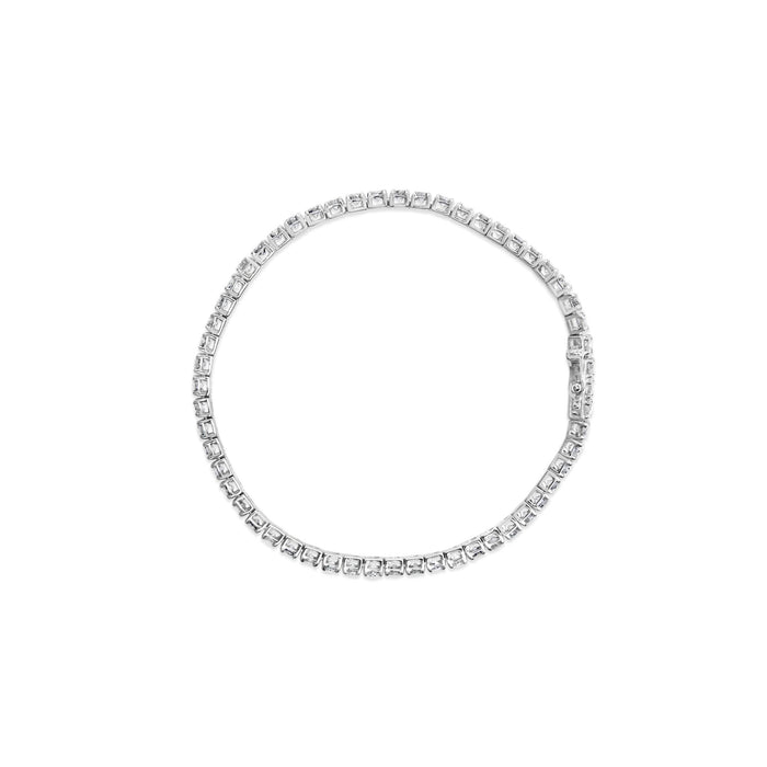 Pulsera tenis con diamantes naturales de 5 ct. p.t. en oro blanco de 10K, foto 4