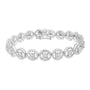 1 Ct. T.W. Diamond Nested Circle Miracle-Set Open Wheel Link Bracelet in Sterling Silver, photo 1