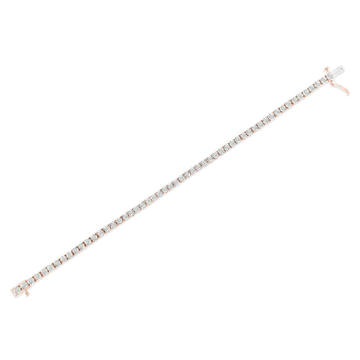 Pulsera tenis de bisel Miracle-Set con diamantes de 1 ct. p.t. en plata de ley, foto 13