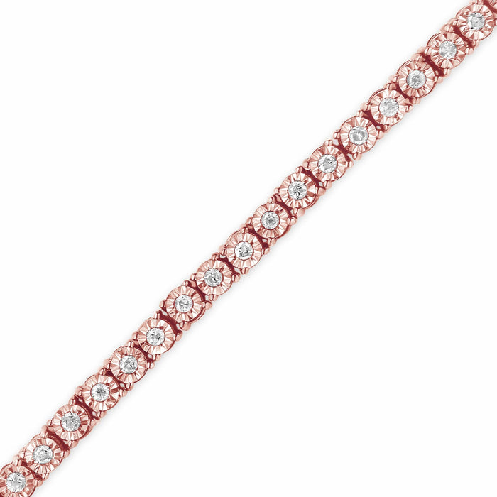 Pulsera tenis de bisel Miracle-Set con diamantes de 1 ct. p.t. en plata de ley, foto 16
