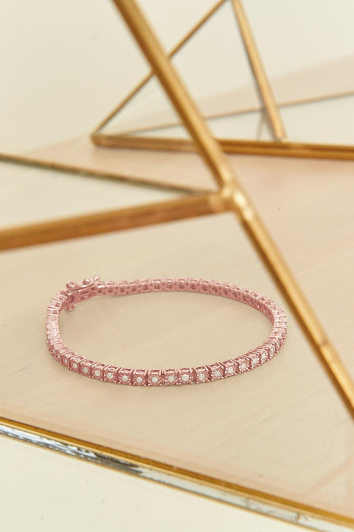 Pulsera tenis de bisel Miracle-Set con diamantes de 1 ct. p.t. en plata de ley, foto 21