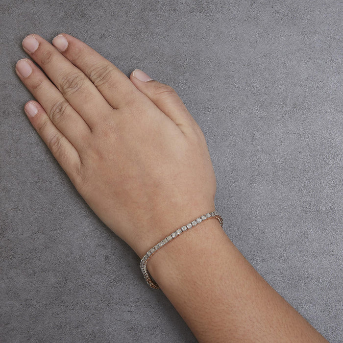Pulsera tenis de bisel Miracle-Set con diamantes de 1 ct. p.t. en plata de ley, foto 7