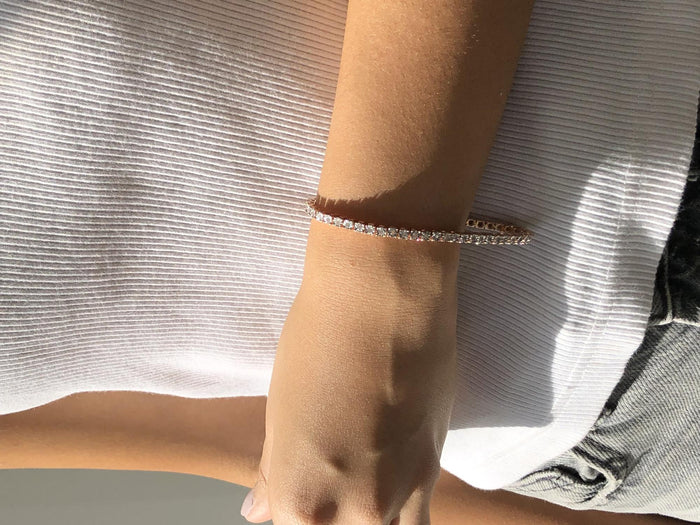 Pulsera tenis de bisel Miracle-Set con diamantes de 1 ct. p.t. en plata de ley, foto 24