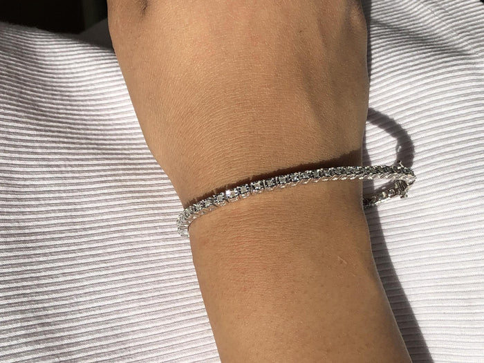 Pulsera tenis de bisel Miracle-Set con diamantes de 1 ct. p.t. en plata de ley, foto 26