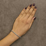 Lab-Grown Diamond Illusion-Set Miracle Plate Tennis Bracelet in Sterling Silver, photo 4