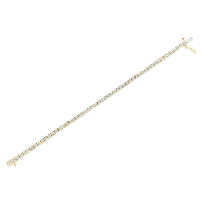 Pulsera tenis de bisel Miracle-Set con diamantes de 1 ct. p.t. en plata de ley, foto 14
