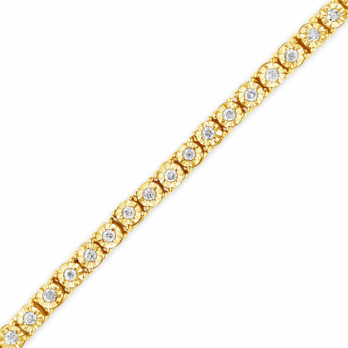 Pulsera tenis de bisel Miracle-Set con diamantes de 1 ct. p.t. en plata de ley, foto 17