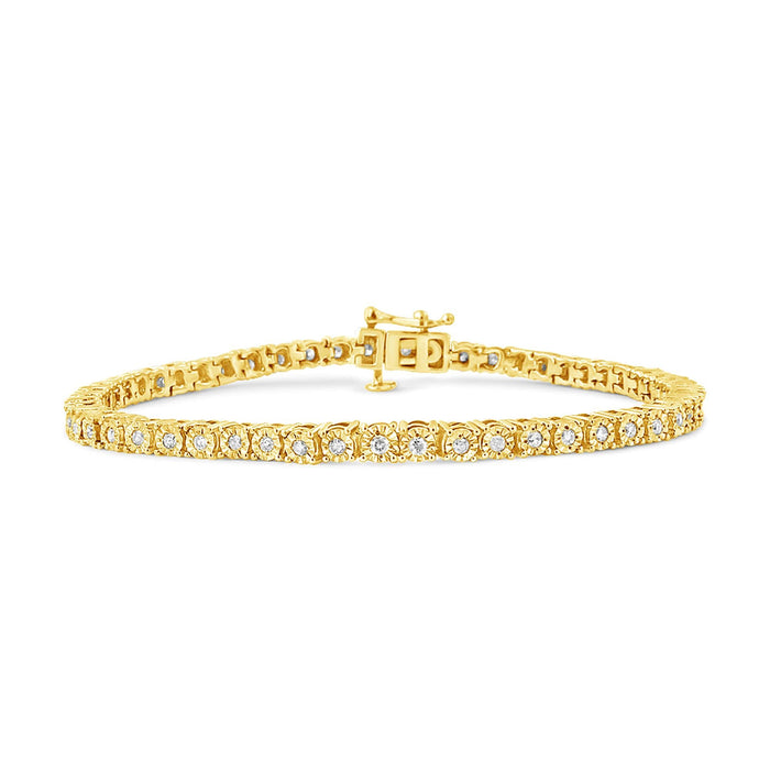 Pulsera tenis de bisel Miracle-Set con diamantes de 1 ct. p.t. en plata de ley, foto 20