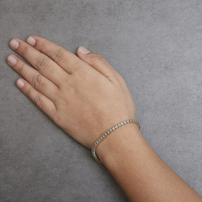 Pulsera tenis de bisel Miracle-Set con diamantes de 1 ct. p.t. en plata de ley, foto 8