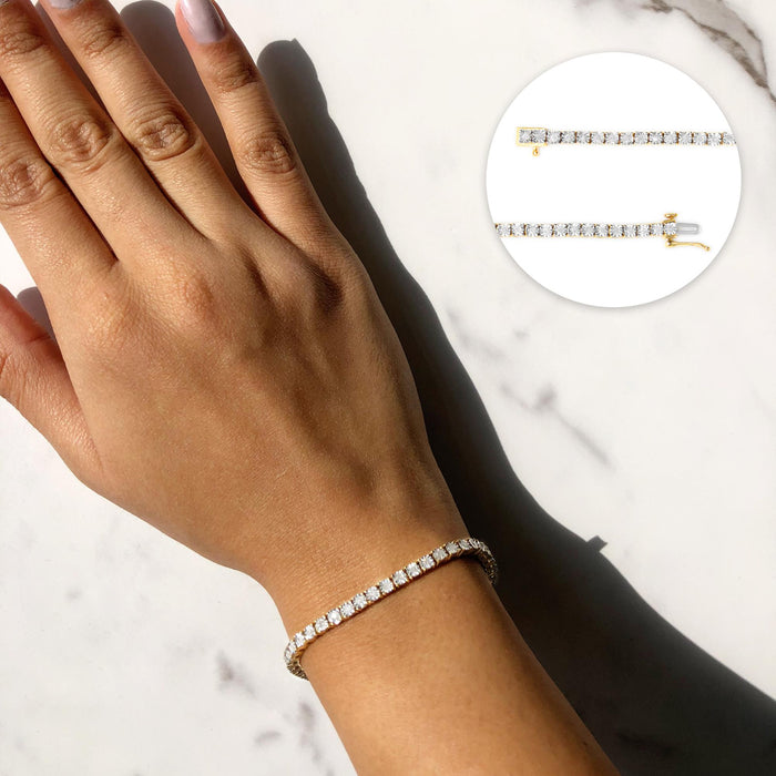 Pulsera tenis de bisel Miracle-Set con diamantes de 1 ct. p.t. en plata de ley, foto 31